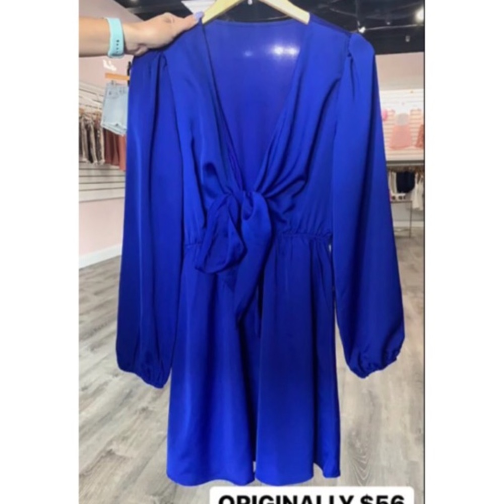 Navy blue flowy dress